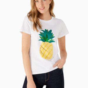 Kate Spade Pineapple Tee Shirt NWT Size L